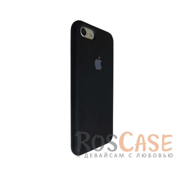 Изображение Черный / Black Оригинальный силиконовый чехол для Apple iPhone 7 (4.7") (реплика)