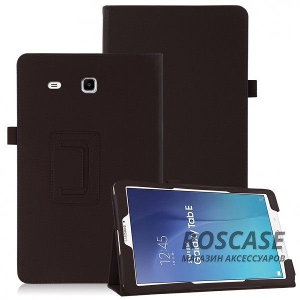 фото кожаный чехол-книжка TTX с функцией подставки для Samsung Galaxy Tab E 9.6