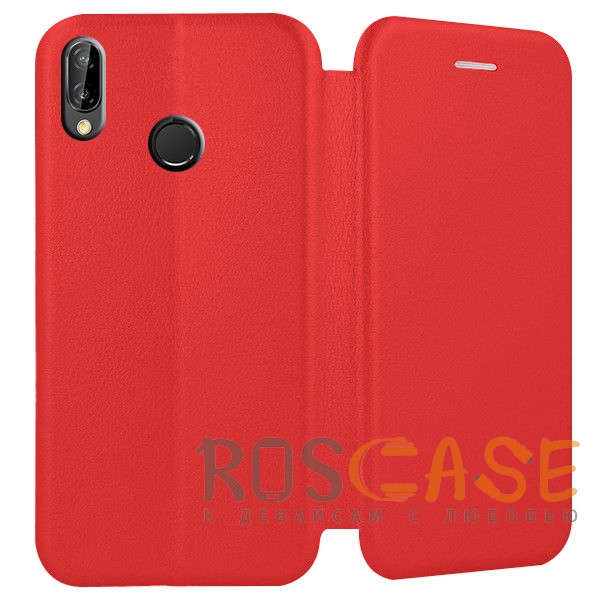 Фотография Красный Open Color | Чехол-книжка для Huawei P20 Lite с функцией подставки и магнитом
