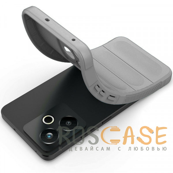 Фотография Серый Flex Silicone | Противоударный чехол для Realme 14T 5G с защитой камеры и микрофиброй