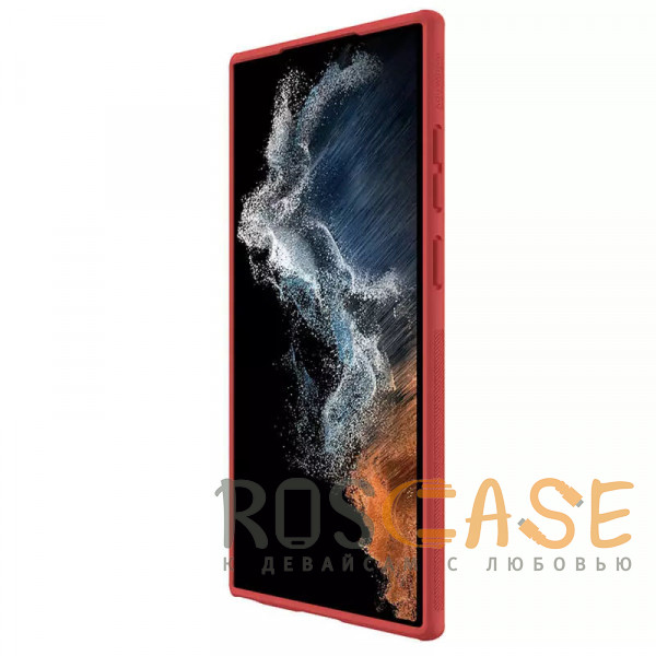 Изображение Красный Nillkin Super Frosted Shield Pro | Матовый чехол из пластика и ТПУ для Samsung Galaxy S23 Ultra