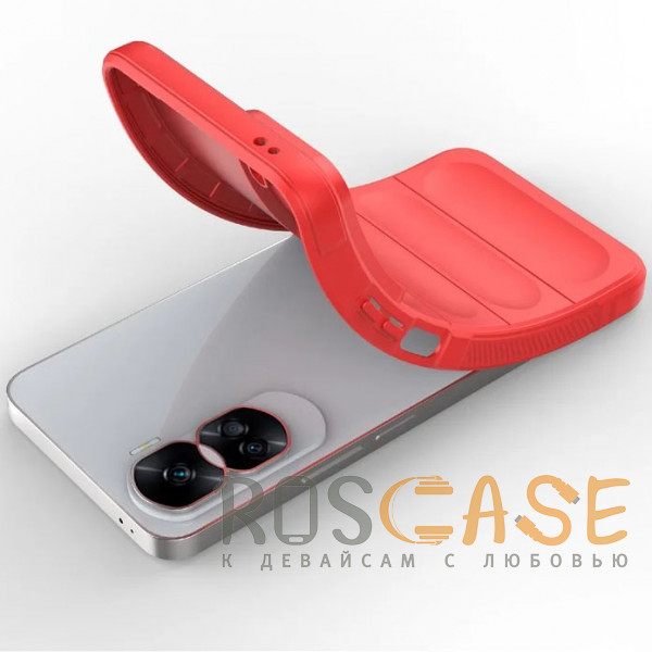 Фотография Красный Flex Silicone | Противоударный чехол для Honor 90 Lite с защитой камеры и микрофиброй
