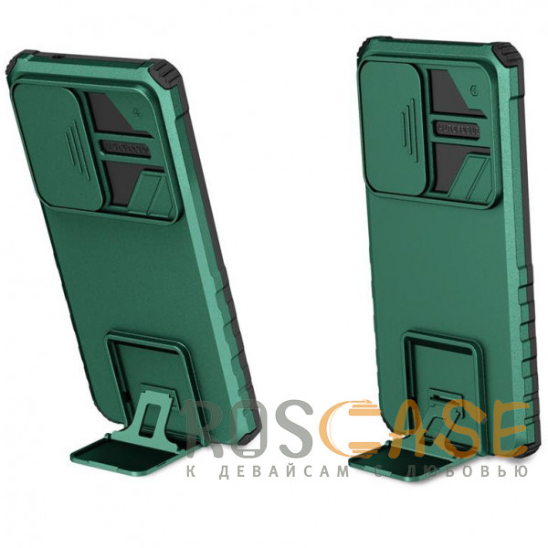 Фотография Зеленый CamShield Holder | Противоударный чехол-подставка для Samsung Galaxy S25 Ultra с защитой камеры