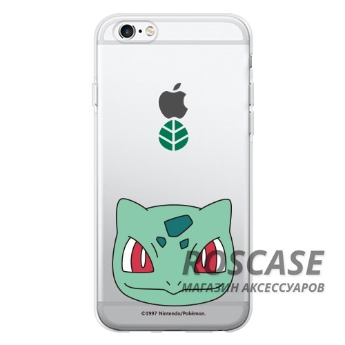 Фото Bulbasaur / face Прозрачный силиконовый чехол "Pokemon Go" для Apple iPhone 5/5S/SE