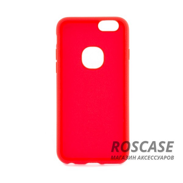 Фотография Красный iPaky | Силиконовый чехол с имитацией кожи для iPhone 6 / 6s
