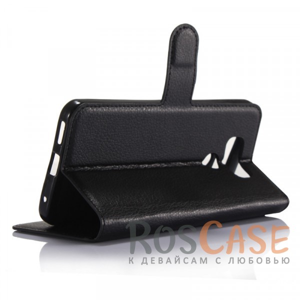 Фотография Черный Wallet | Кожаный чехол-кошелек с внутренними карманами для LG G6 / G6 Plus H870 / H870DS