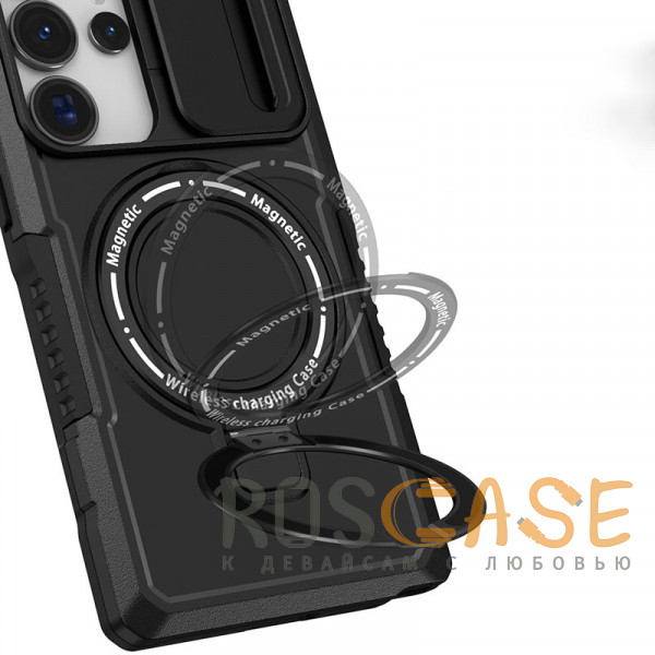 Фото Темно-синий CamShield MagSafe | Противоударный чехол для Samsung Galaxy S25 Ultra со шторкой для камеры