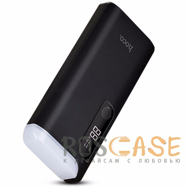 Изображение Черный Hoco B27 | Компактное портативное зарядное устройство Power Bank с фонариком и экраном (15000 mAh)