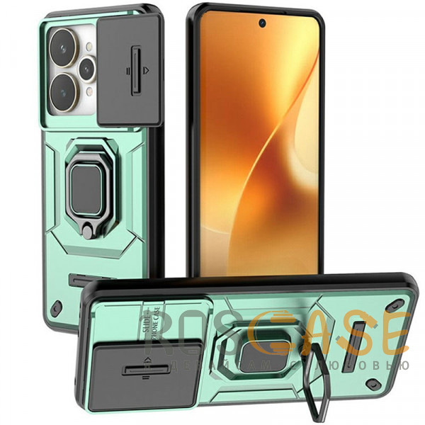 Фото Зеленый Transformer Ring Holder | Противоударный чехол с кольцом и шторкой камеры для Realme 15 5G /15 Pro 5G