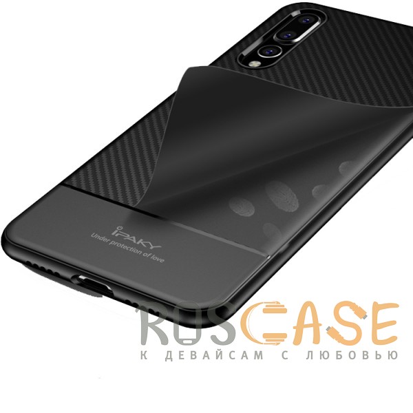 Фото Черный iPaky Musy | Ультратонкий чехол для Huawei P20 с карбоновым покрытием