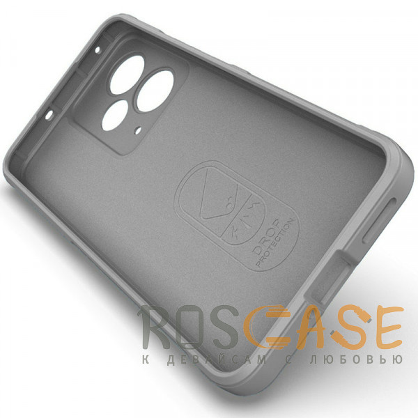Изображение Серый Flex Silicone | Противоударный чехол для Realme 14T 5G с защитой камеры и микрофиброй