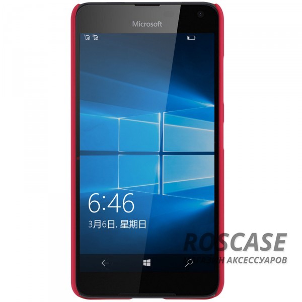 Фото Красный Nillkin Super Frosted Shield | Матовый чехол для Microsoft Lumia 650 (+ пленка)