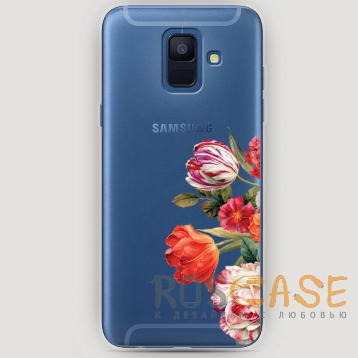 Фото RosCase | Силиконовый чехол Весенний букет на Samsung Galaxy A6 (2018)