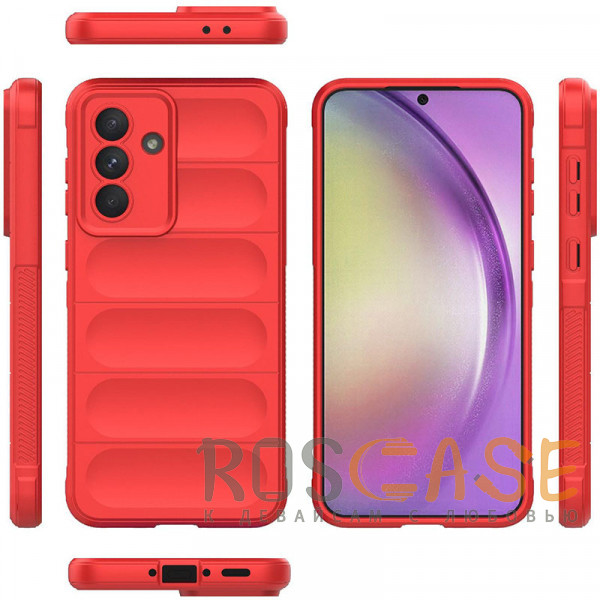 Фото Красный Flex Silicone | Противоударный чехол для Samsung Galaxy A56 / A36 5G с защитой камеры и микрофиброй