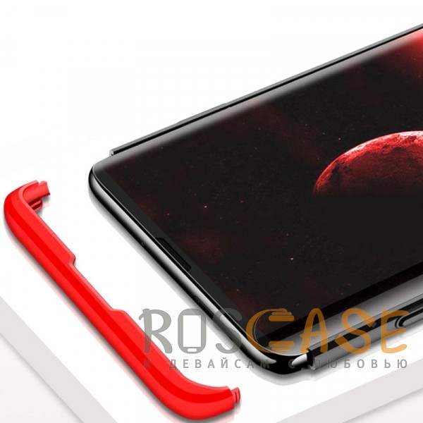 Изображение Черный / Красный GKK LikGus 360° | Двухсторонний чехол для Samsung Galaxy S10+ с защитными вставками