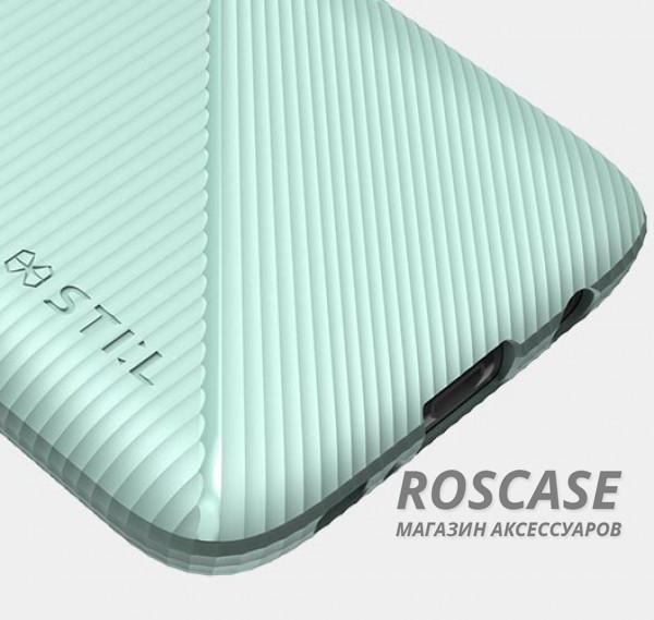 Изображение Бирюзовый Гибкий силиконовый чехол STIL Stone Edge с фактурным треугольным узором и рельефными гранями для Samsung G930F Galaxy S7