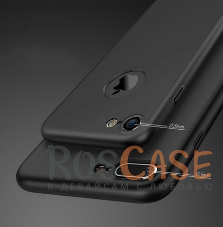 Фотография Черный iPaky 360° | Комплект чехол + стекло для iPhone 7/8/SE (2020) (полная защита корпуса и экрана)