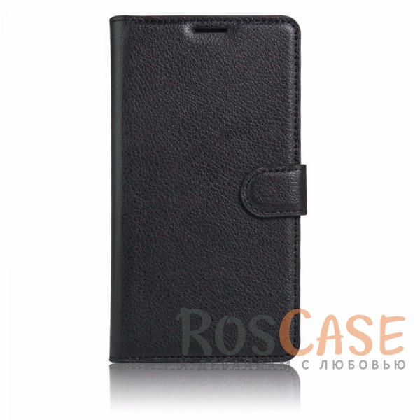 Фотография Черный Wallet | Кожаный чехол-кошелек с внутренними карманами для OnePlus 3 / OnePlus 3T