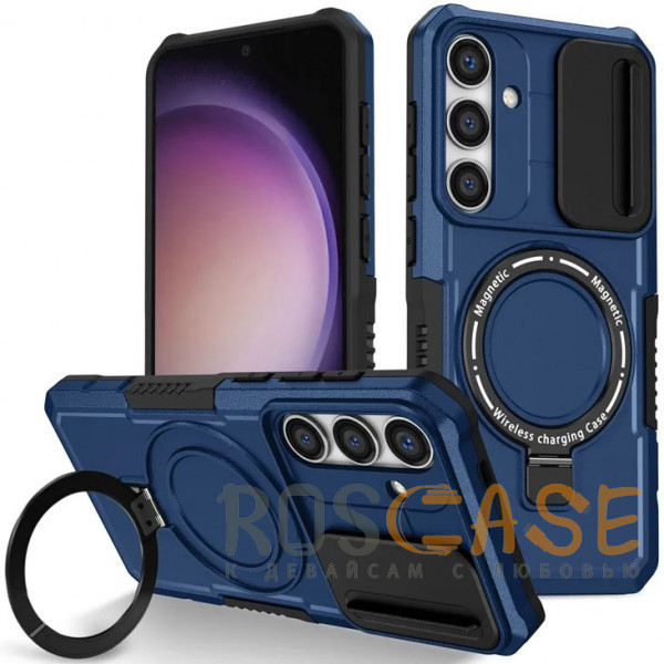 Фото Темно-синий CamShield MagSafe | Противоударный чехол для Samsung Galaxy S26 Plus со шторкой для камеры