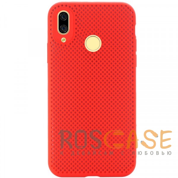 Фото Красный Air Color Slim | Силиконовый чехол для Huawei Nova 3 с перфорацией