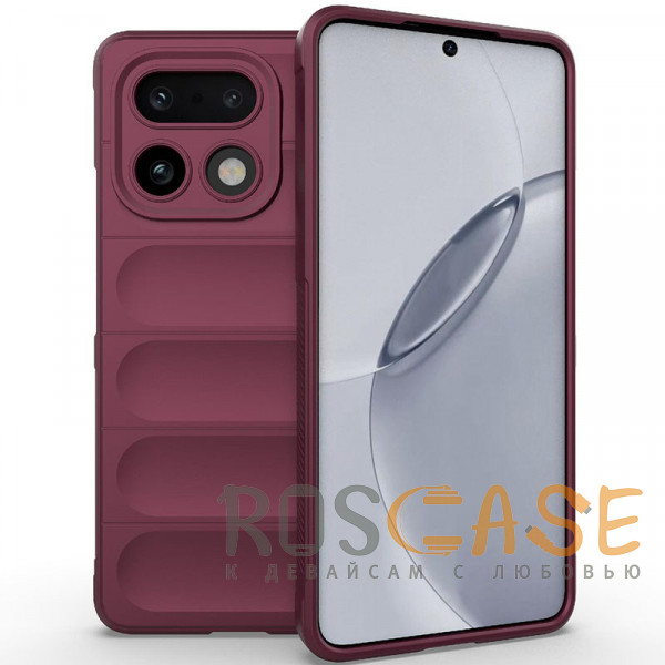 Фото Бордовый Flex Silicone | Противоударный чехол для Realme 16 Pro Plus с защитой камеры и микрофиброй