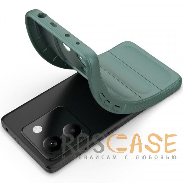 Фотография Зеленый Flex Silicone | Противоударный чехол для Xiaomi Poco M7 Pro 5G с защитой камеры и микрофиброй