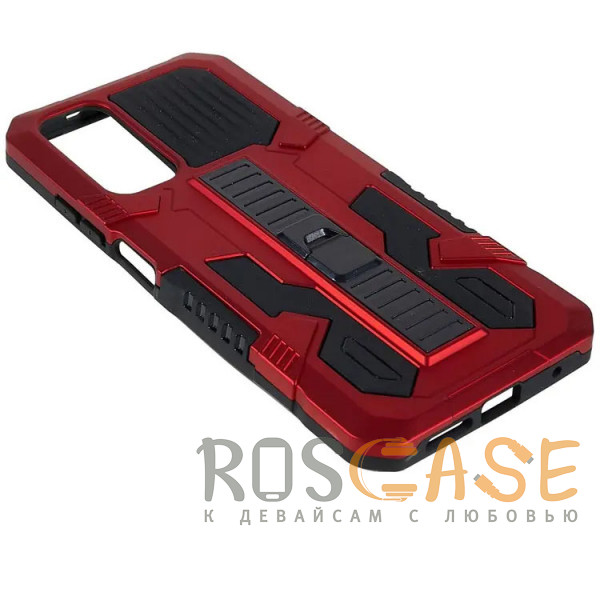 Изображение Красный Ironhide | Противоударный чехол-подставка для Xiaomi Redmi Note 10T / Poco M3 Pro