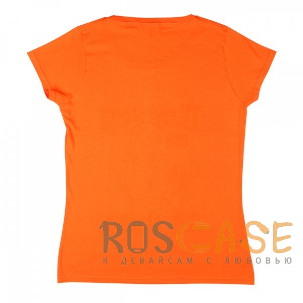 Фото Оранжевый Muscle Rabbit | Женская футболка с принтом "Train hard"