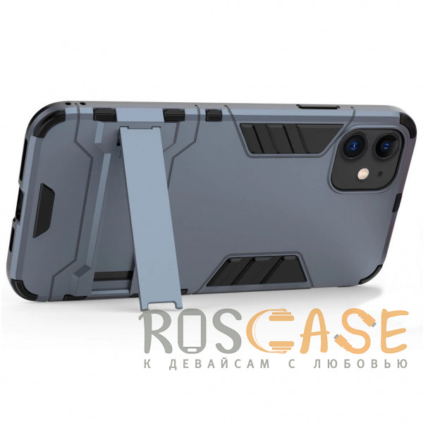 Изображение Синий Transformer | Противоударный чехол-подставка для iPhone 11 с мощной защитой корпуса