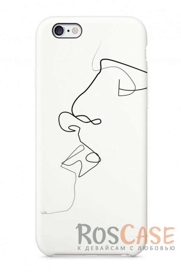 Фото Поцелуй Пластиковый чехол RosCase "Чувства" для iPhone 6/6s (4.7")