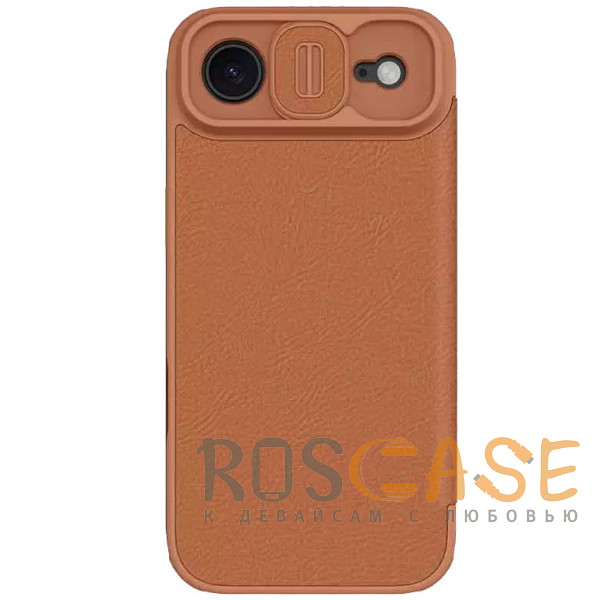 Фото Коричневый Nillkin Qin PRO | Чехол-книжка из Premium экокожи с защитой камеры для iPhone 17 Air