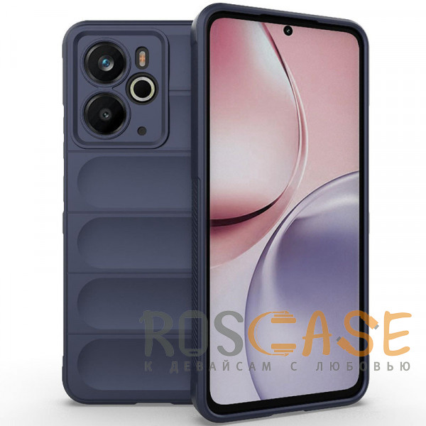 Фото Темно-синий Flex Silicone | Противоударный чехол для Realme 14 5G с защитой камеры и микрофиброй