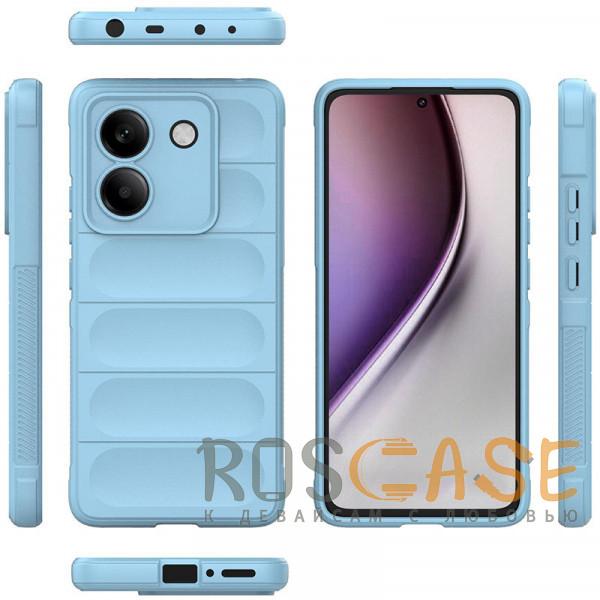 Фото Голубой Flex Silicone | Противоударный чехол для Xiaomi Poco M7 Pro 5G с защитой камеры и микрофиброй