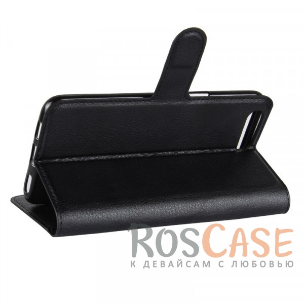 Изображение Черный Wallet | Кожаный чехол-кошелек с внутренними карманами для Asus Zenfone 4 Max (ZC554KL)