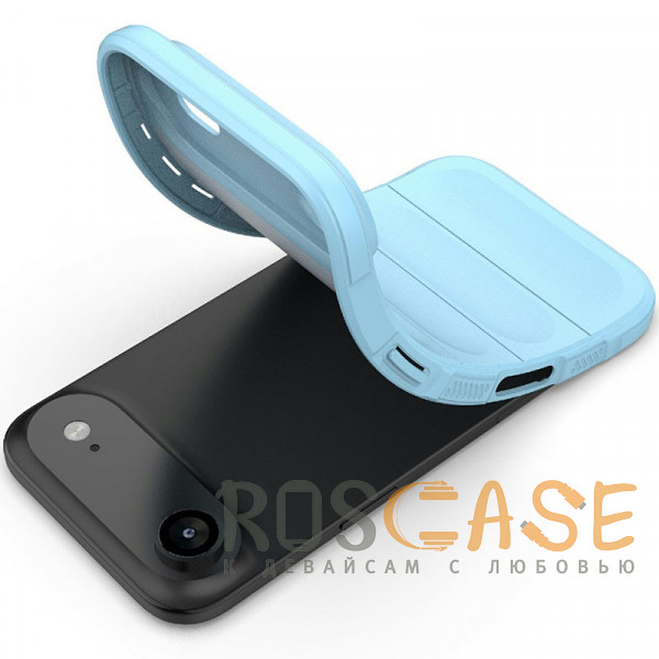 Фотография Голубой Flex Silicone | Противоударный чехол для iPhone 17 Air с защитой камеры и микрофиброй