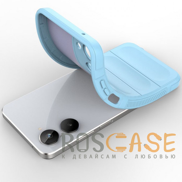 Фотография Голубой Flex Silicone | Противоударный чехол для Realme 10 4G с защитой камеры и микрофиброй