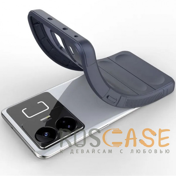 Фотография Темно-синий Flex Silicone | Противоударный чехол для Realme GT Neo 5 / GT3 с защитой камеры и микрофиброй