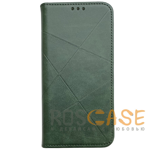 Фото Зеленый Spider Book | Кожаный чехол книжка / кошелек для Xiaomi Redmi Note 9 Pro (Max) / Note 9S