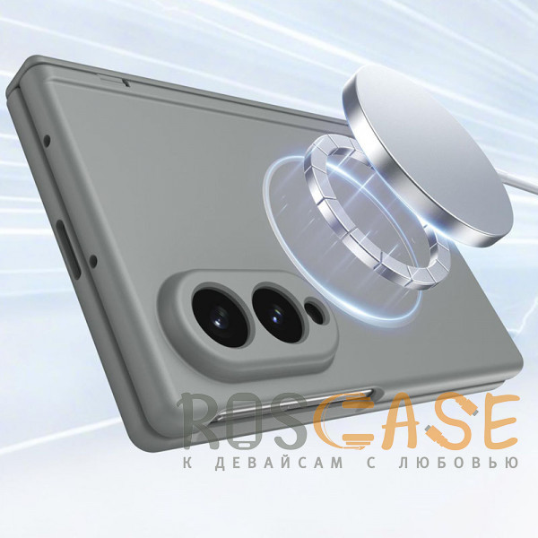 Фотография Серый Чехол 3D с Magsafe и внешним стеклом для Samsung Galaxy Z Fold 8