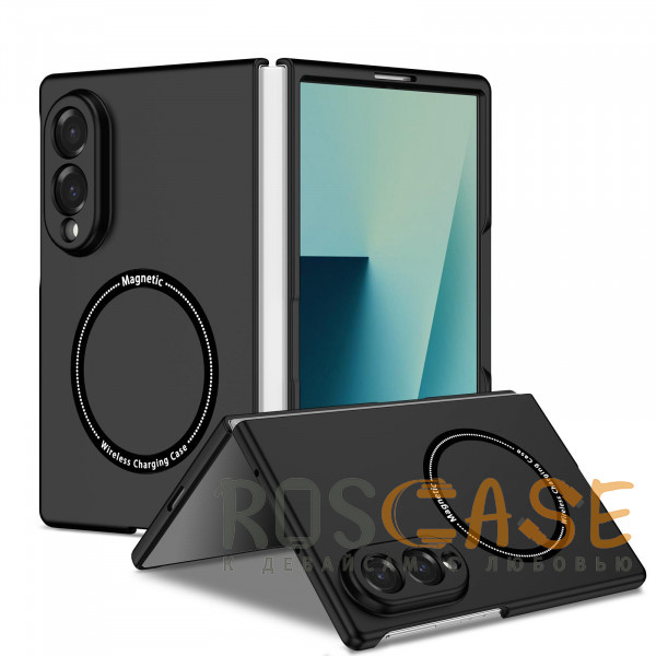 Фото Черный Matte Shield | Тонкий матовый пластиковый чехол с поддержкой Magsafe для Samsung Galaxy Z Fold 8