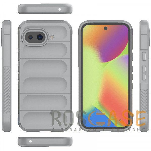 Фото Серый Flex Silicone | Противоударный чехол для Google Pixel 10a с защитой камеры и микрофиброй