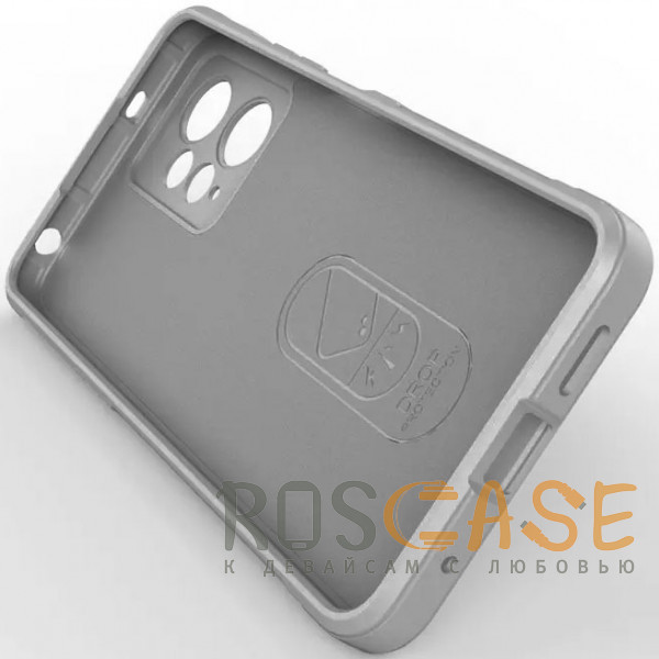 Изображение Серый Flex Silicone | Противоударный чехол для Xiaomi Redmi Note 12 4G с защитой камеры и микрофиброй