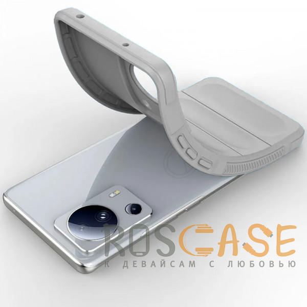 Фотография Серый Flex Silicone | Противоударный чехол для Xiaomi Mi 13 Lite / Civi 2 с защитой камеры и микрофиброй