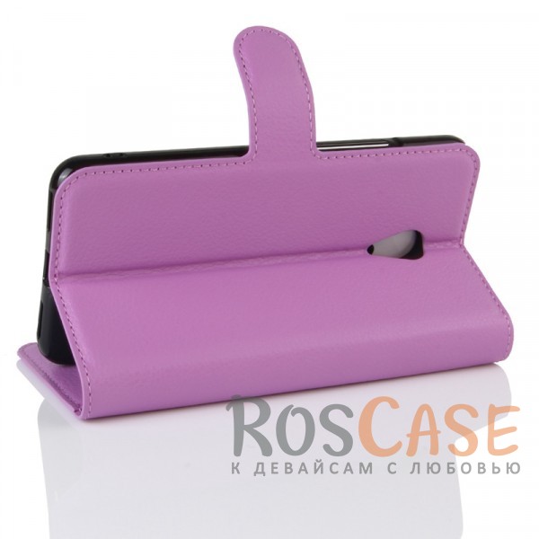 Изображение Фиолетовый Wallet | Кожаный чехол-кошелек с внутренними карманами для Meizu M5s