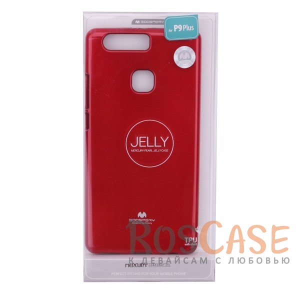 Фотография Красный Mercury Jelly Pearl Color | Яркий силиконовый чехол для для Huawei P9 Plus