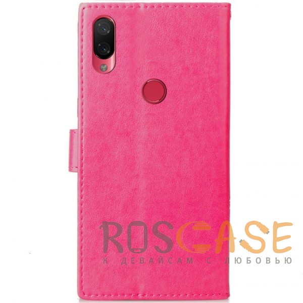 Фото Розовый Чехол-книжка с узорами на магнитной застёжке для Xiaomi Mi Play