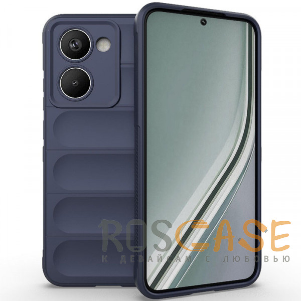 Фото Темно-синий Flex Silicone | Противоударный чехол для Realme P3 Ultra 5G с защитой камеры и микрофиброй