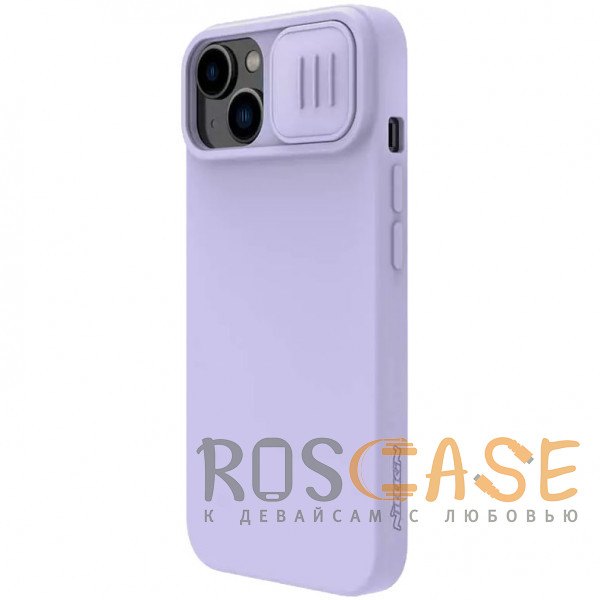 Фотография Фиолетовый Nillkin CamShield Silky Magnetic | Силиконовый чехол для магнитной зарядки с защитой камеры для iPhone 15