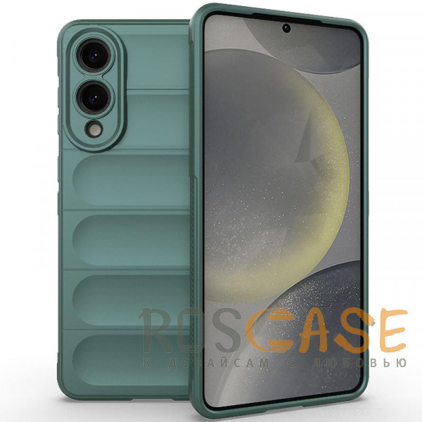Фото Зеленый Flex Silicone | Противоударный чехол для Samsung Galaxy S25 Edge с защитой камеры и микрофиброй