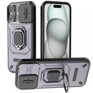 Transformer Ring Holder | Противоударный чехол с кольцом и шторкой камеры  для iPhone 17